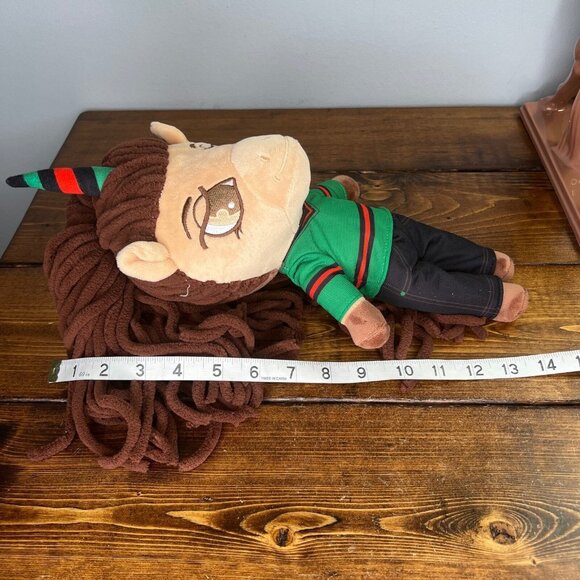 The Black Unicorn Doll Plush Dreds Boy Green Shirt Stuffed Animal - Picture 10 of 10